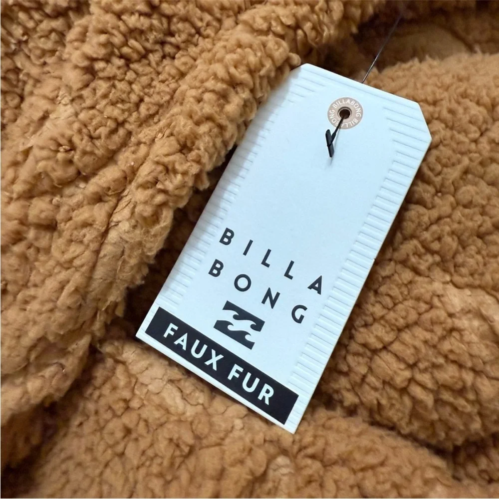 Pullover Textured Billabong Women's Tan Jacket NWT Time Off in Medium or XL - Picture 8 of 9